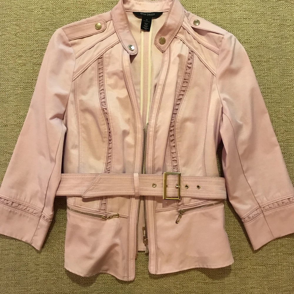 White House Black Market pale pink jacket.